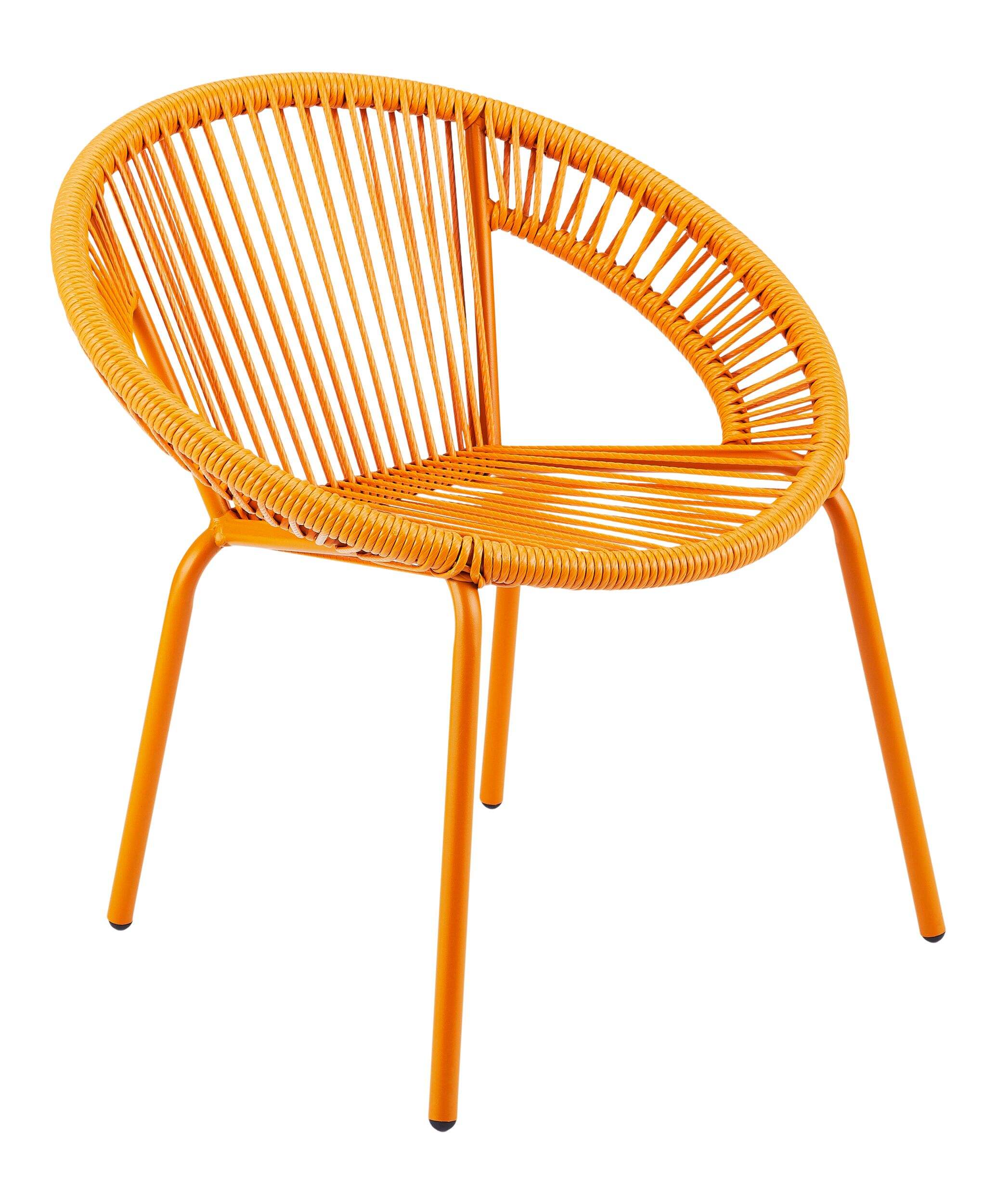 For Living Kids' Chair, Stackable, Orange, 110-lb Capacity Front_Three_Fourths_Angled_Right