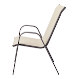 For Living Stacking Chair, Taupe, 21.88 x 28.75 x 38.00-in Side_Left