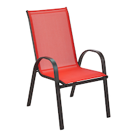 Chaise empilable For Living, rouge