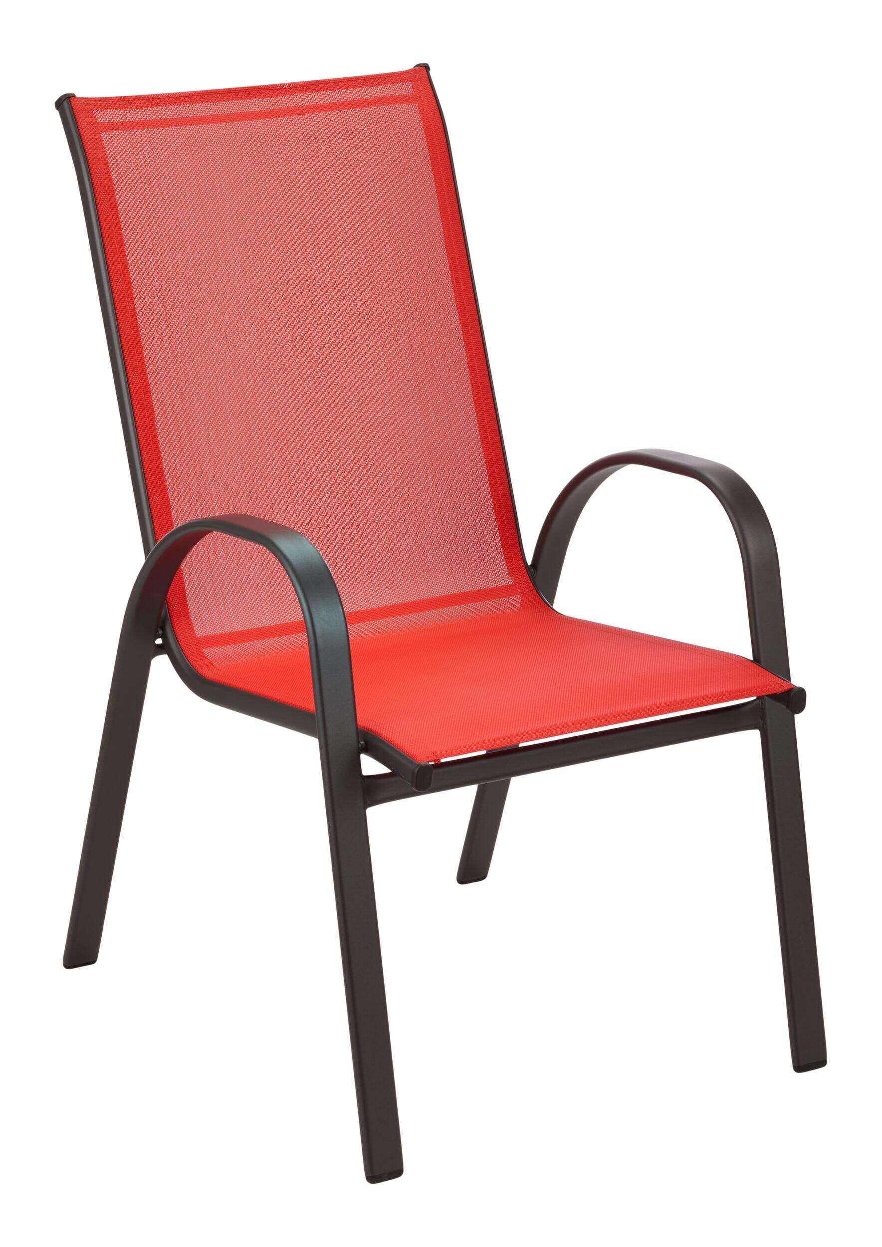 Chaise empilable For Living, rouge Front_Angled_Right