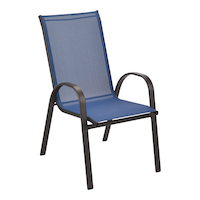 For Living Stacking Chair, Blue Front_Angled_Right