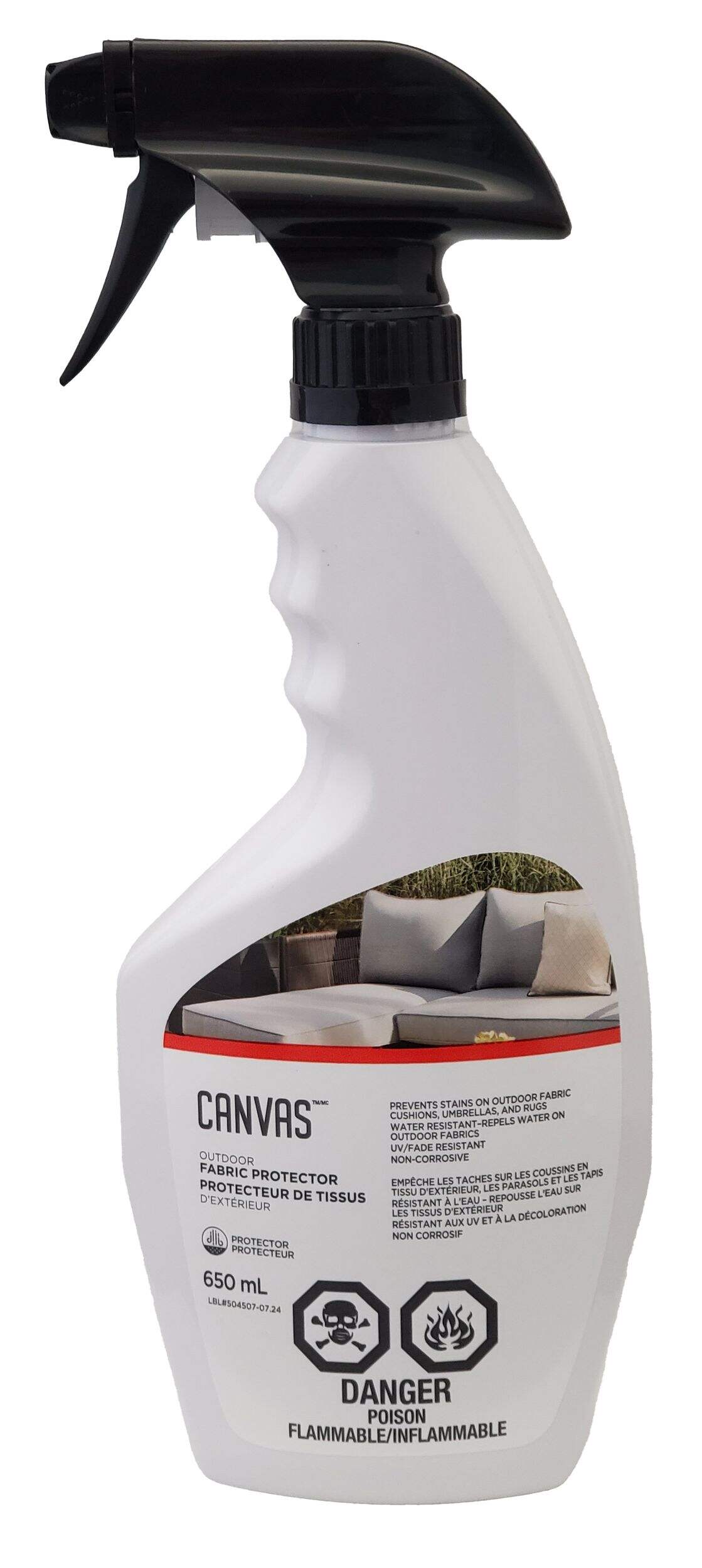 CANVAS Care Fabric Protector, UV/Fade resistant, Non-Toxic Front_Flat