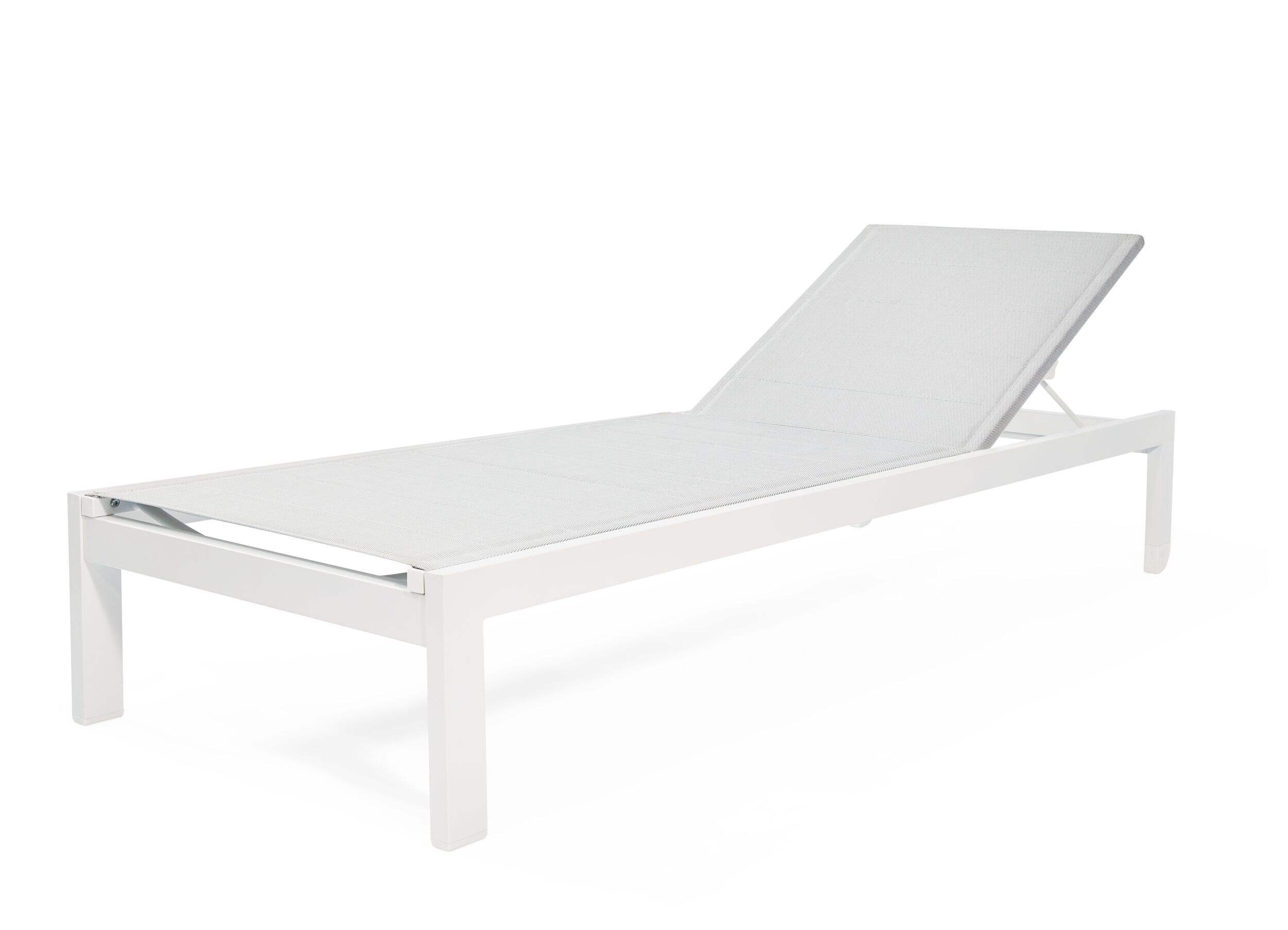 CANVAS Hanson Padded Sling Lounger, White Front_Three_Fourths_Angled_Left