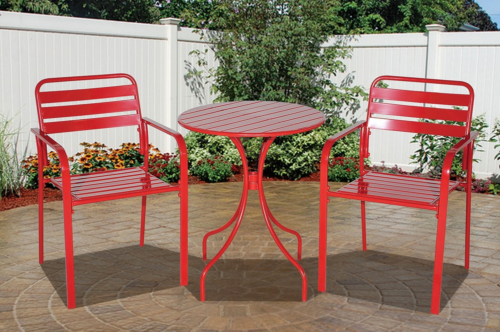 Colourful Bistro Set, Red Canadian Tire