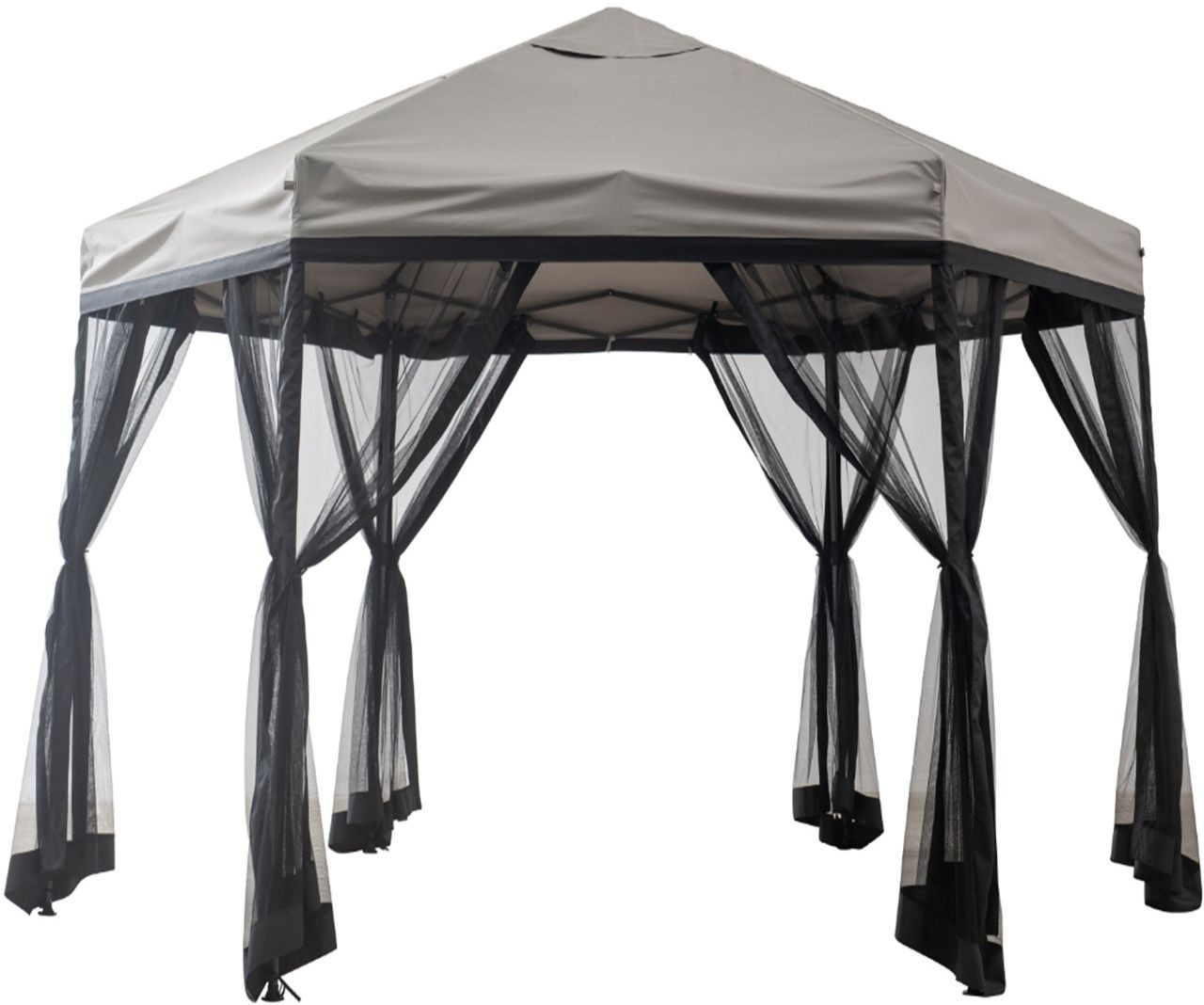 For Living QuickSet Hexagon Outdoor/Patio SoftTop Gazebo w/ Netting