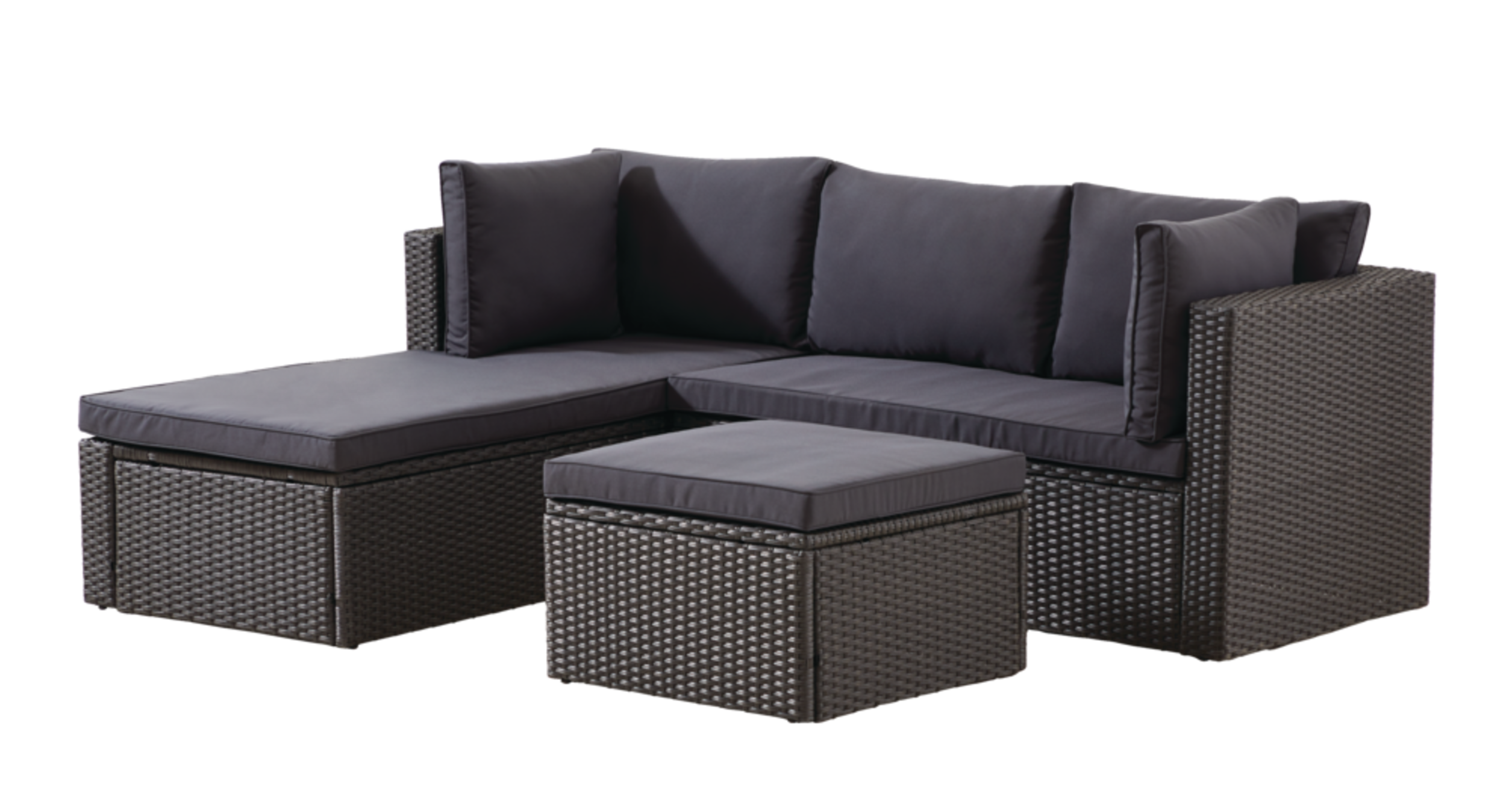 For Living Wicker Patio Sectional Set with Cushions, 3pc Canadian Tire