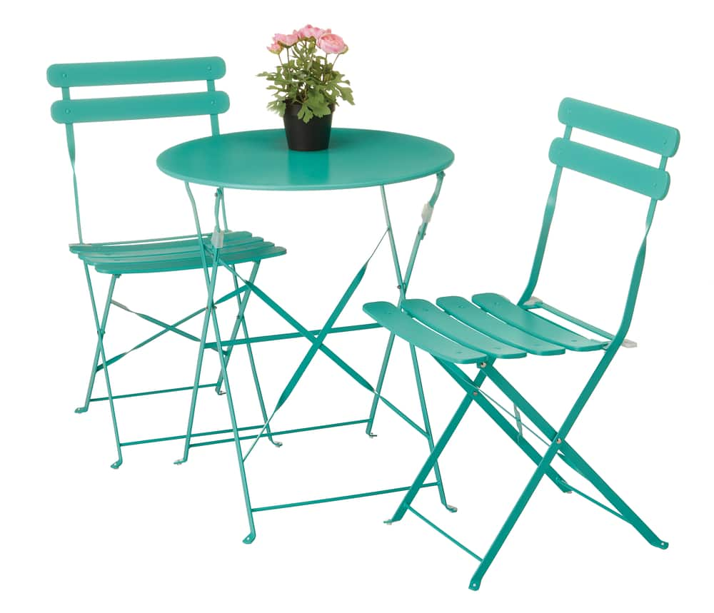 teal bistro table