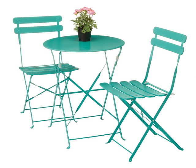 Steel Outdoor/Patio/Balcony Bistro Set, Blue, 3pc Canadian Tire