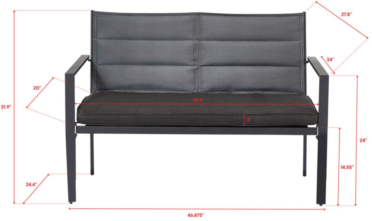 Canvas mercier patio conversation set sale