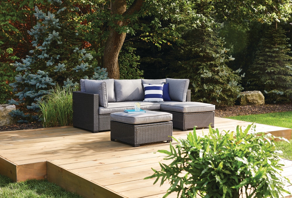 Ensemble de détente modulaire en osier de luxe For Living, paq. 3