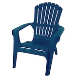 Gracious Living Adirondack Outdoor Chair, Polypropylene, Navy Blue Front_Angled_Left