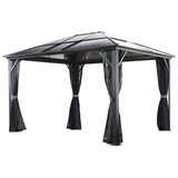 Abri de jardin à toit rigide Sojag Meridien, 10 x 10 pi Front_Three_Fourths_Angled_Left