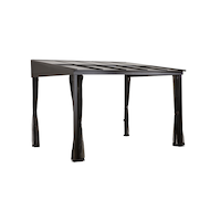 Abri de jardin extérieur mural à toit rigide Sojag Pompano, 10 x 10 pi Front_Three_Fourths_Angled_Right