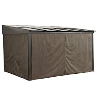 Sojag Pompano Hard Top Wall Mounted Gazebo, Outdoor Patio, 10 x 14-ft Front_Three_Fourths_Angled_Right
