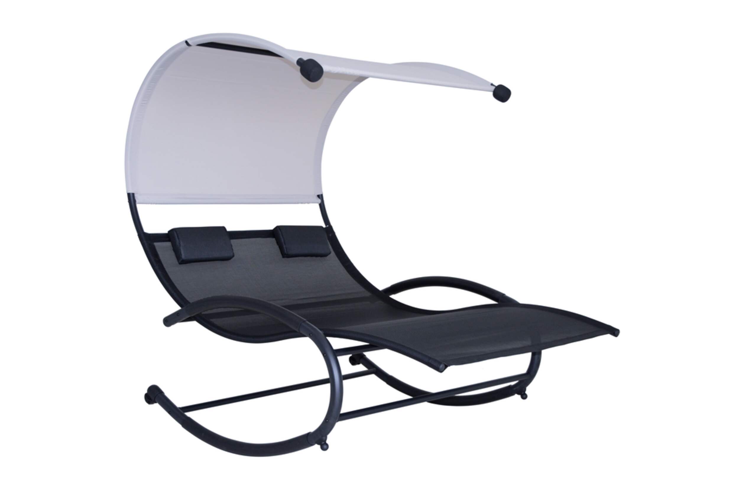 Blue Wave Cool Mesh Dual Rocker with Canopy Front_Three_Fourths_Angled_Right