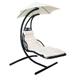 Blue Wave Floating Chaise Lounger with Canopy Front_Three_Fourths_Angled_Right