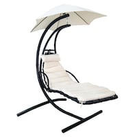 Blue Wave Floating Chaise Lounger with Canopy Front_Three_Fourths_Angled_Right