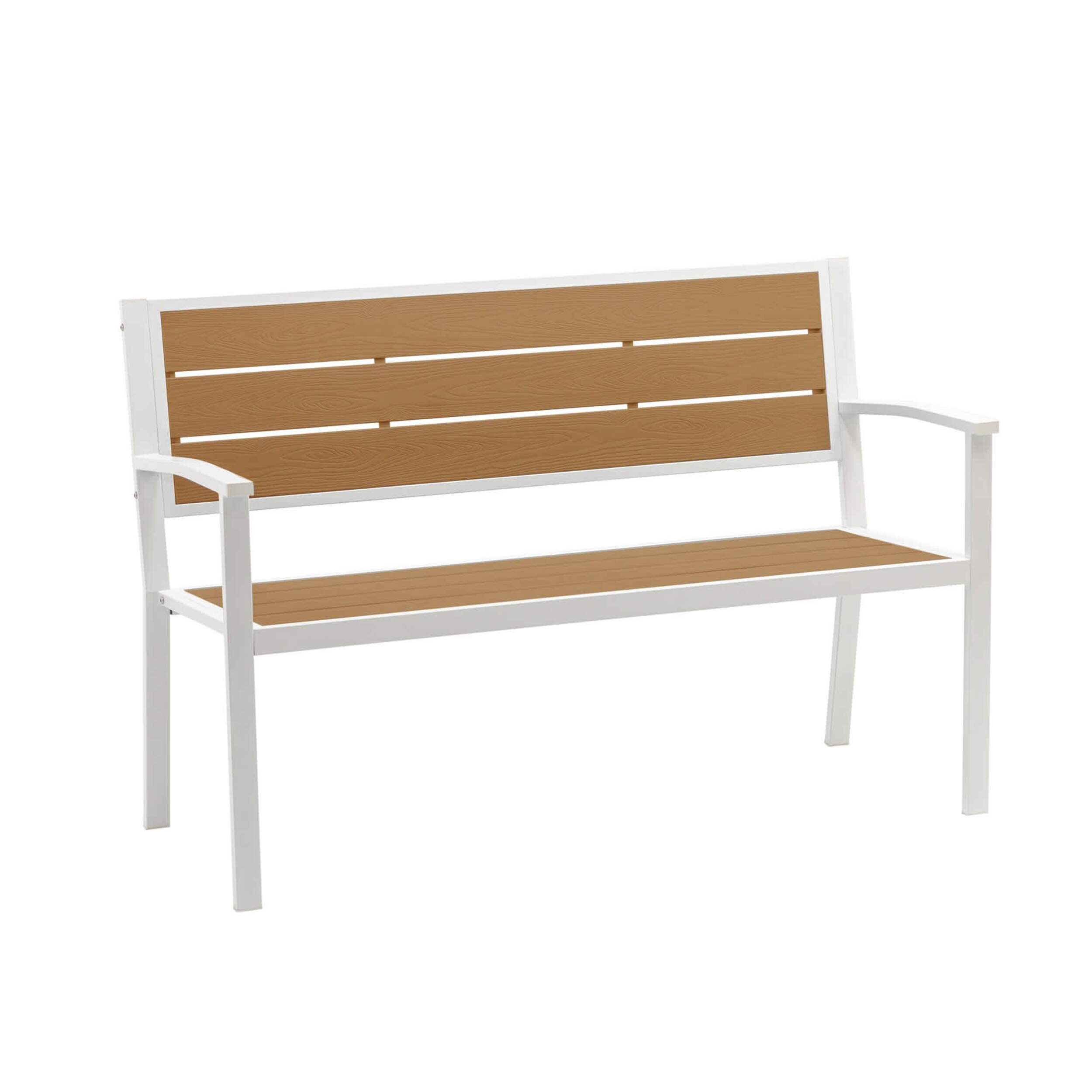 BW banc patio gris