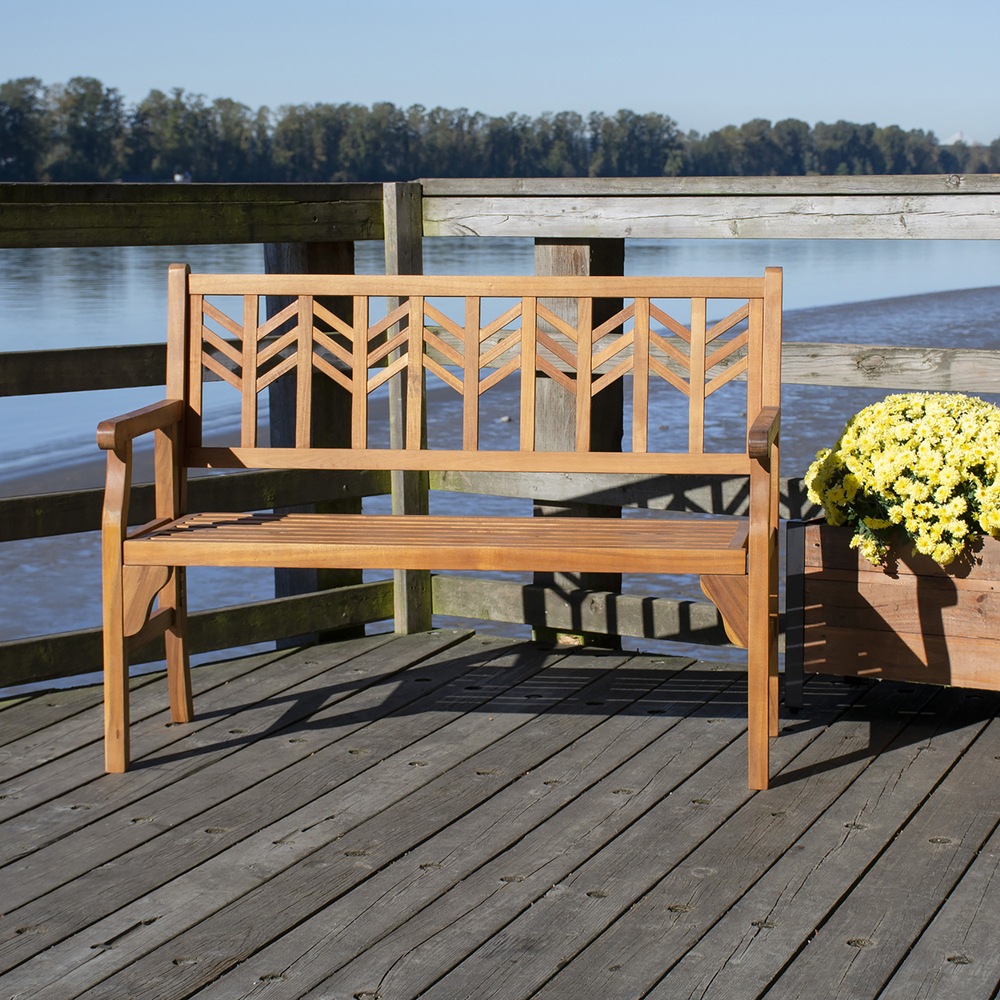 Patioflare Acacia Wood Folding Bench Canadian Tire