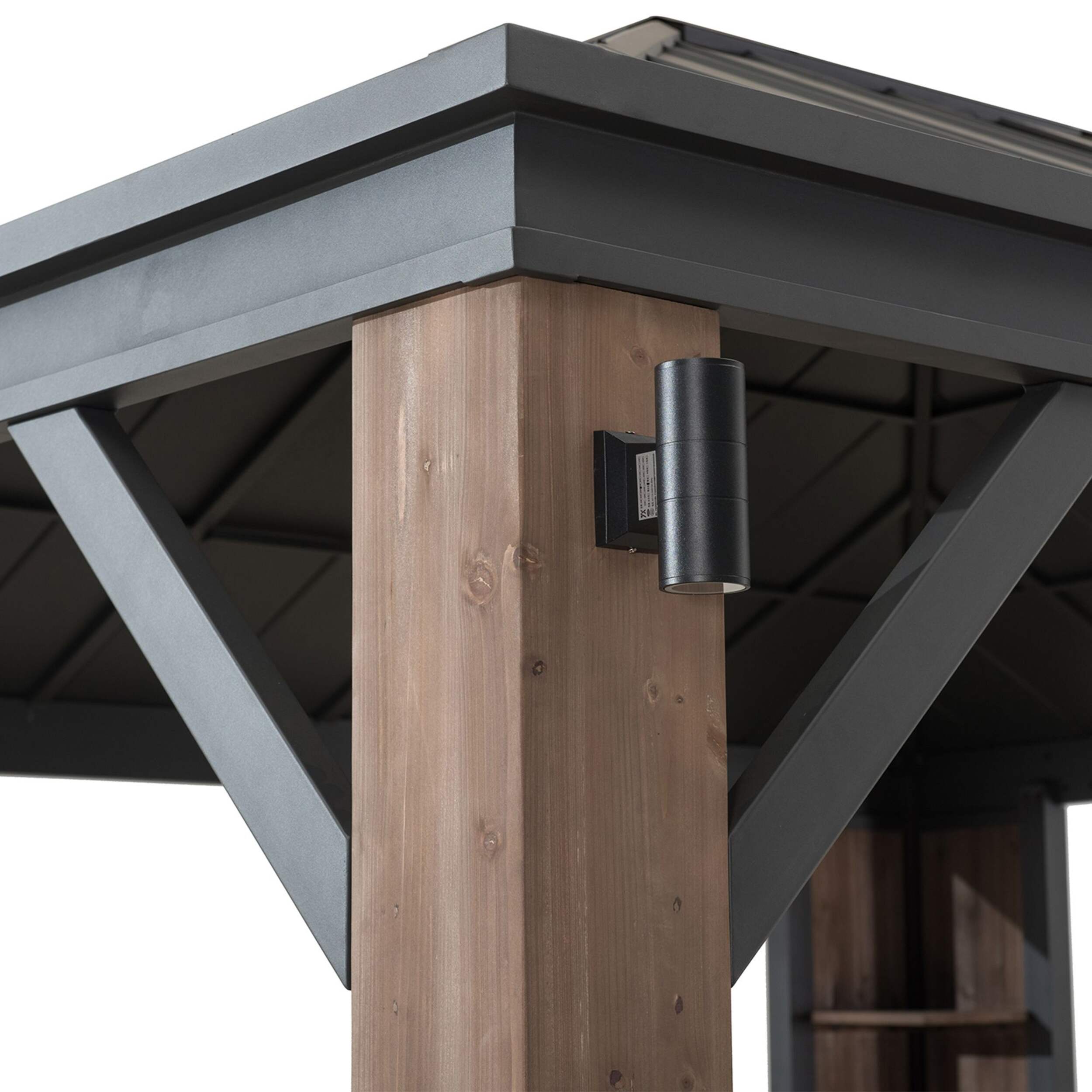 Sunjoy SummerCove Elmgrove Gazebo with LED Lighting, 12ft x 14ft