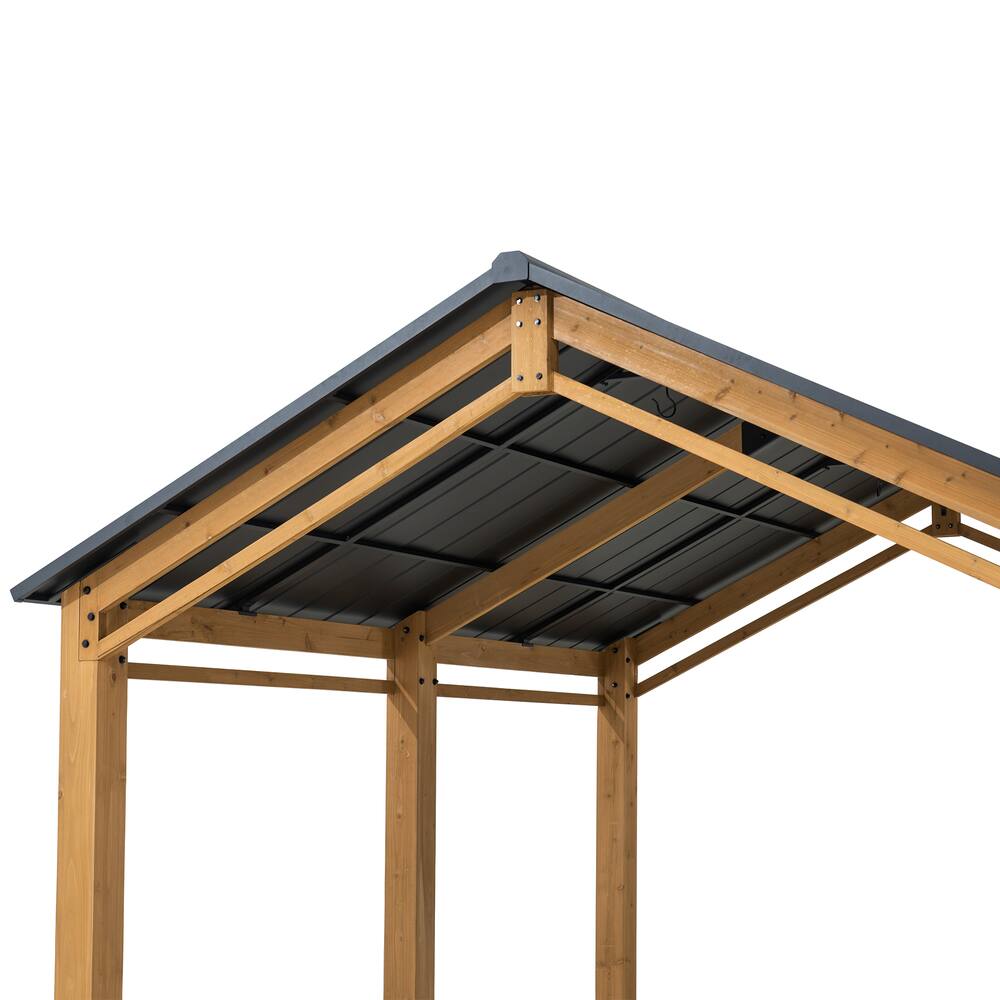 Sunjoy AutoCove Hanover Cedar Wood Carport | Canadian Tire