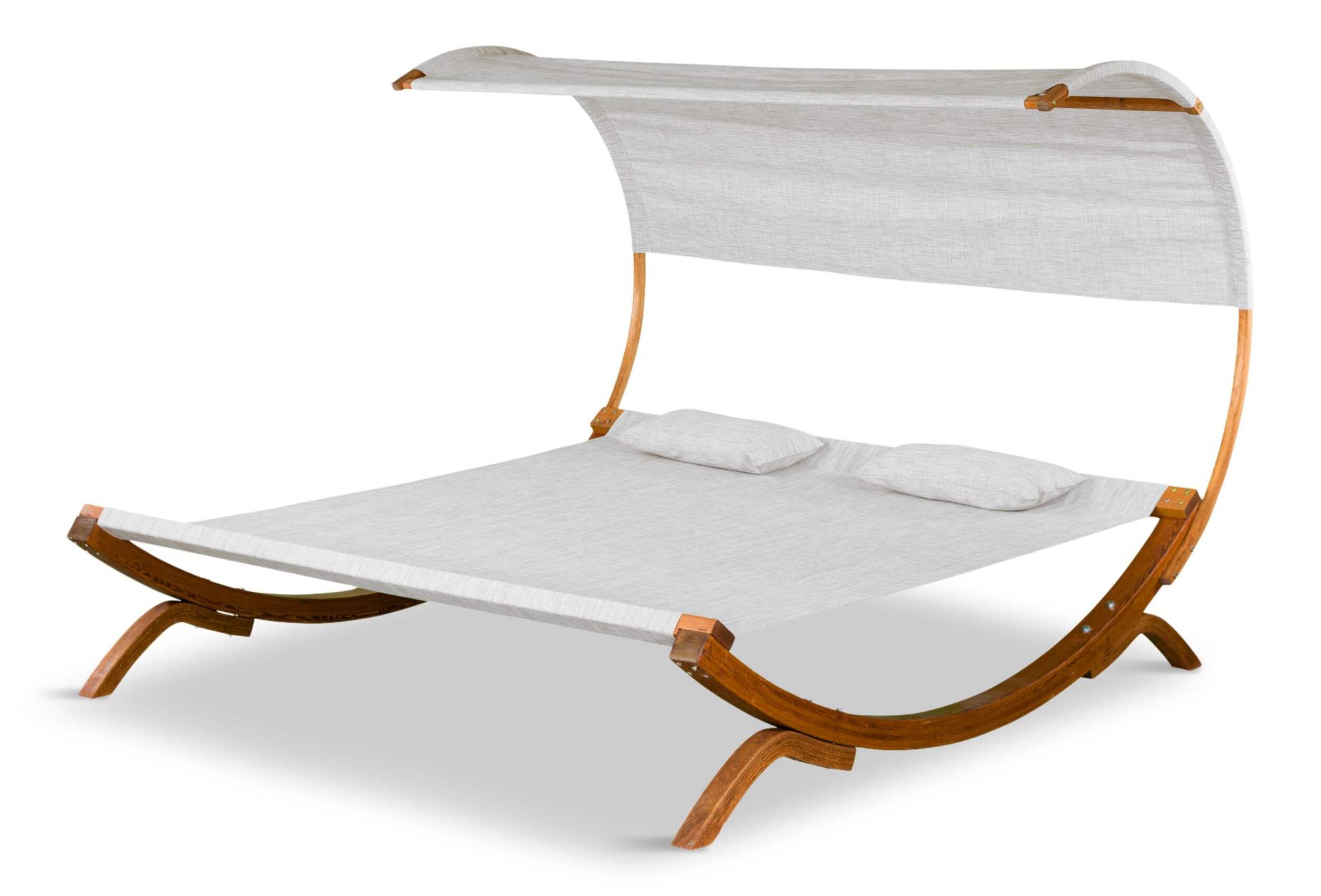 Leisure Season Outdoor/Patio Sunbed with Canopy & Pillows, 79 x 79 x 67-in Front_Three_Fourths_Angled_Left