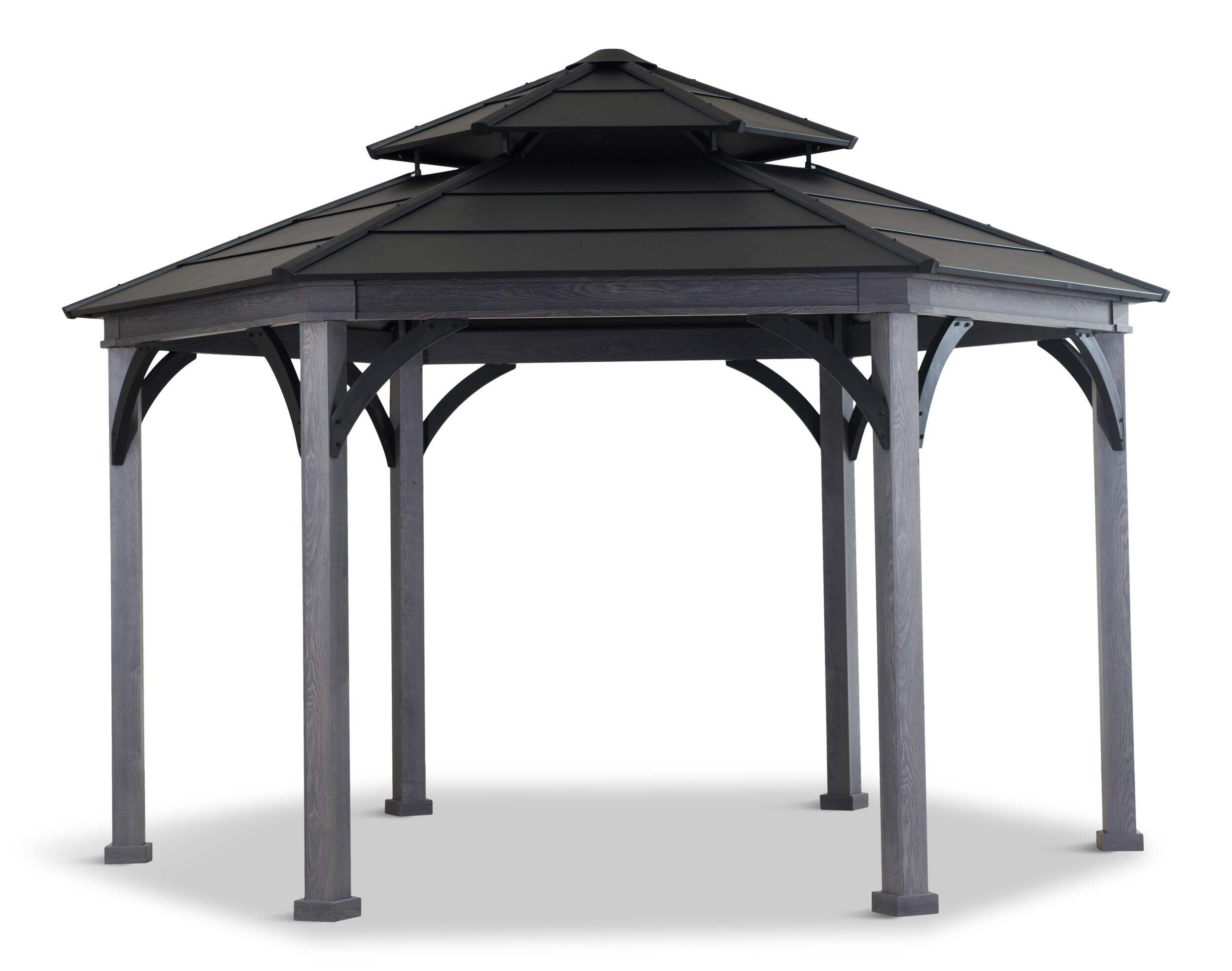 Abri de jardin Sunjoy Ashland, 15 x 15 pi Front_Flat