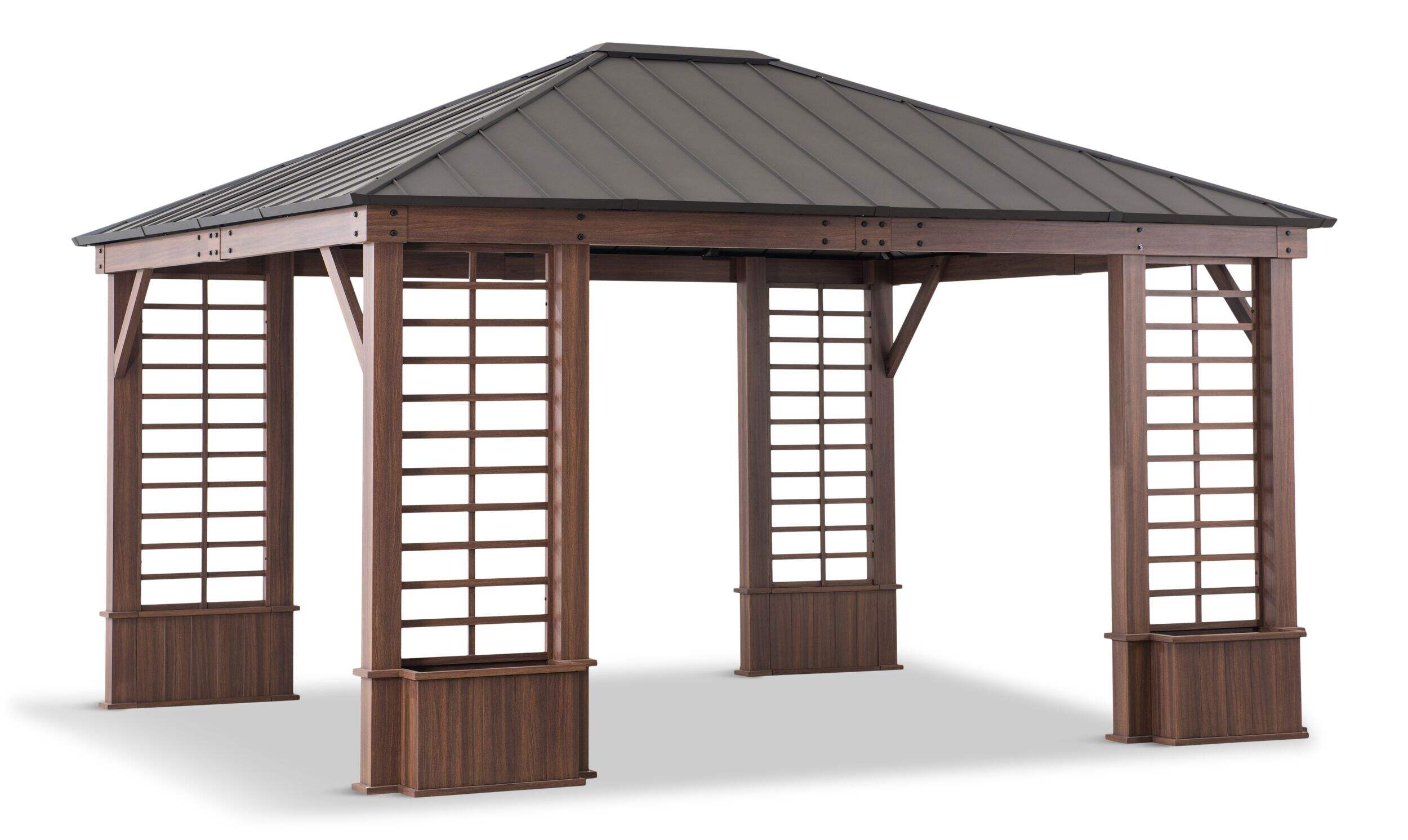 Sunjoy Wilmington Gazebo, 15 x 15-in Front_Three_Fourths_Angled_Right