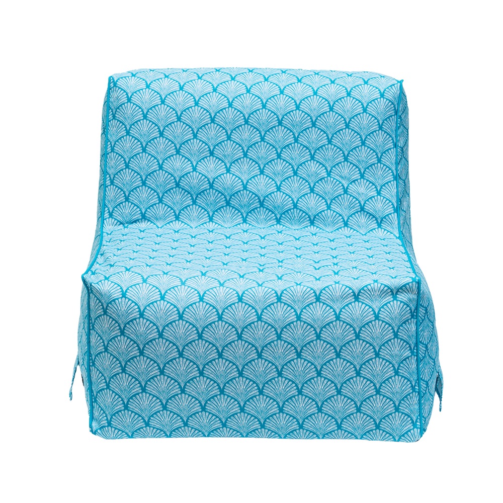 Chaise longue gonflable hydrofuge avec housse amovible, motif