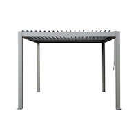 Pergola à persiennes Gazebo Penguin Vikos, structure en aluminium, 10 x 13 pi Front_Flat