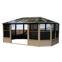 Solarium Gazebo Penguin Florence, 12 x 18 pi, sable Front_Angled_Left