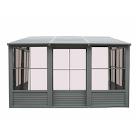 Pièce supplémentaire Gazebo Penguin Florence avec toit en métal, 10 x 16 pi, ardoise Front_Flat