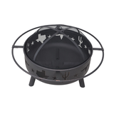Sunjoy Jasper Fire Pit, 32-in Overhead_Plunge