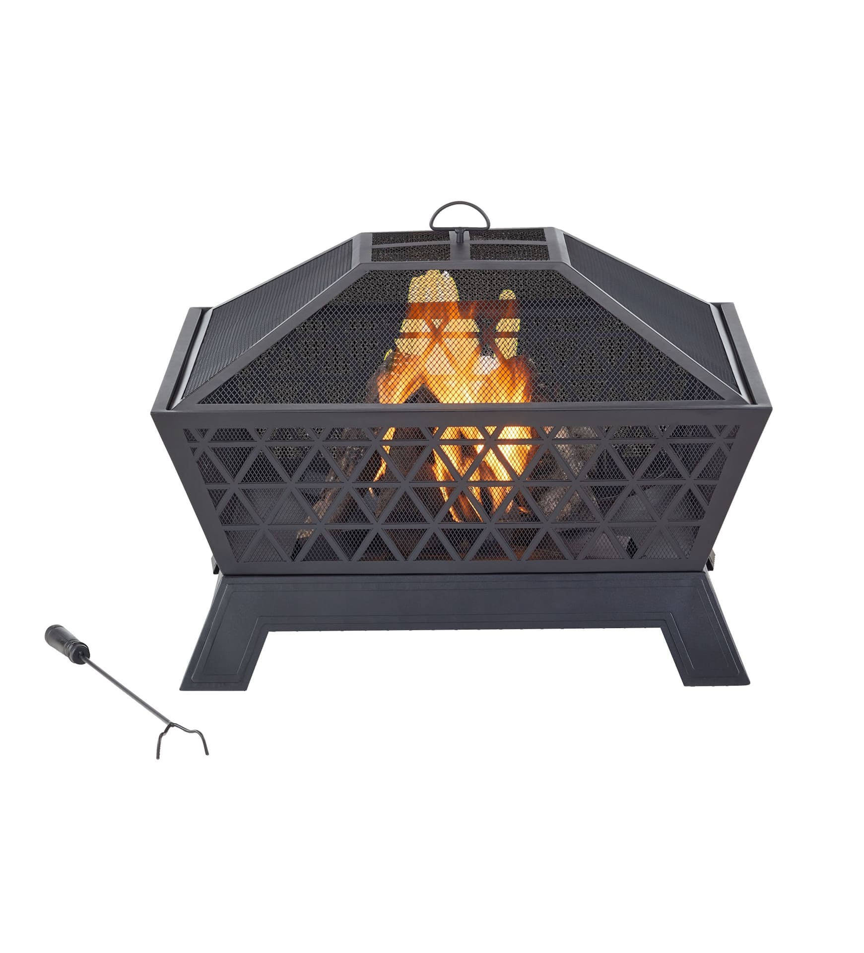 For Living Amelia Outdoor Square Wood Firepit