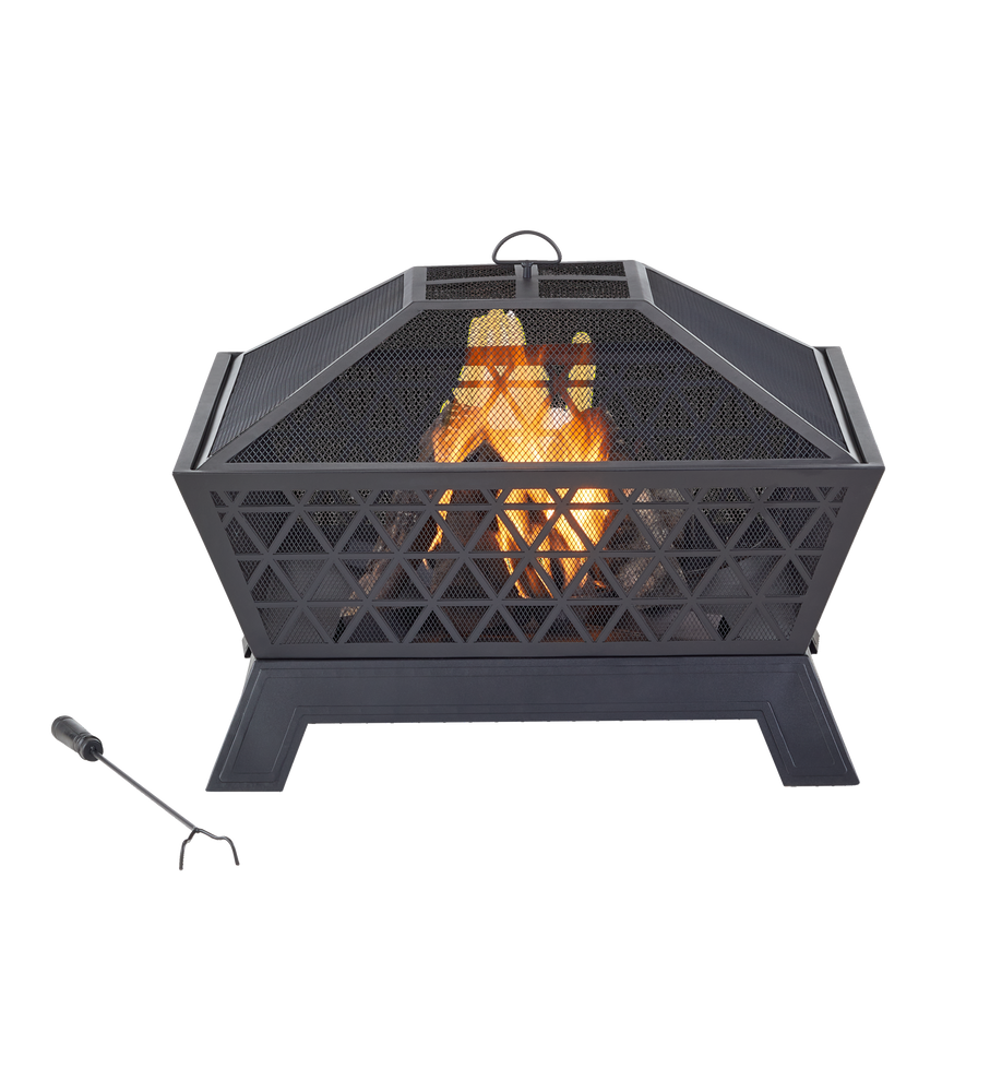 For Living Amelia Outdoor Square Wood Firepit Canadian Tire