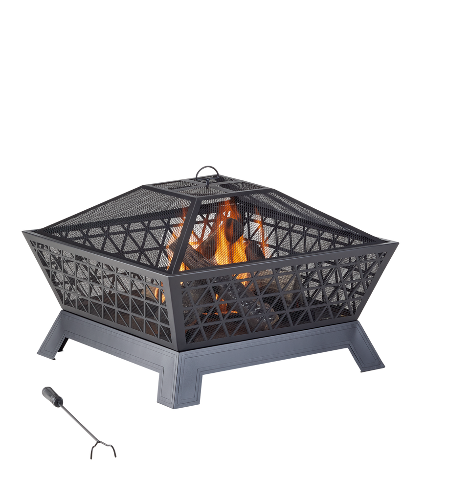 For Living Amelia Outdoor Square Wood Firepit Canadian Tire