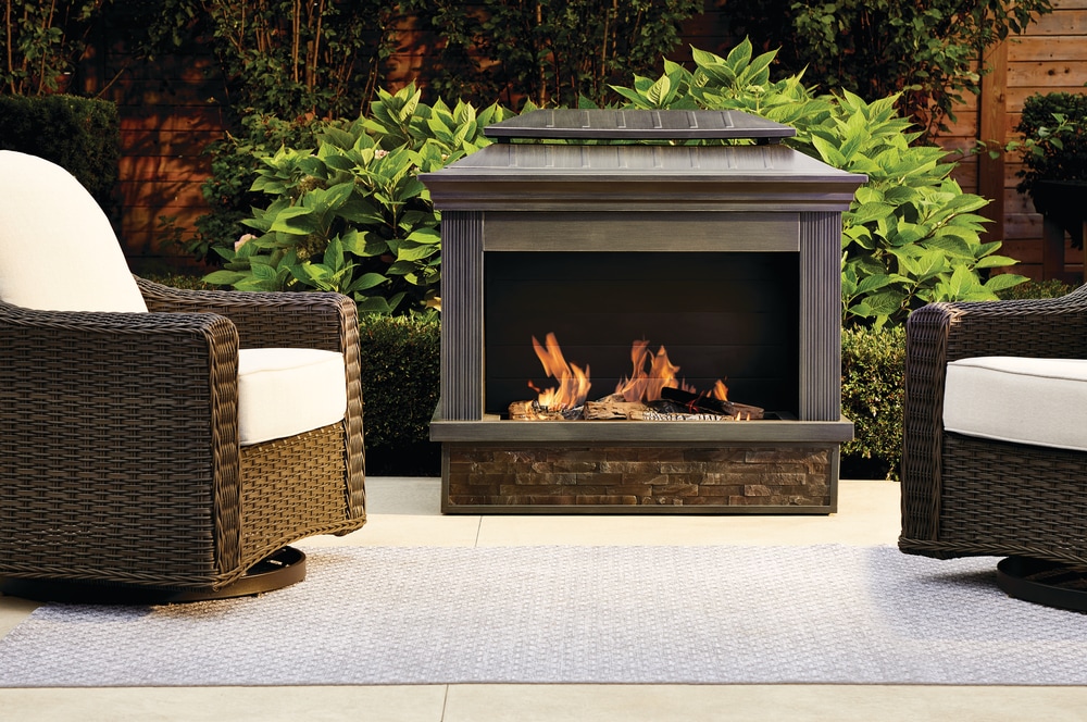 CANVAS Ayles Outdoor Gas Fueled Fireplace Canadian Tire