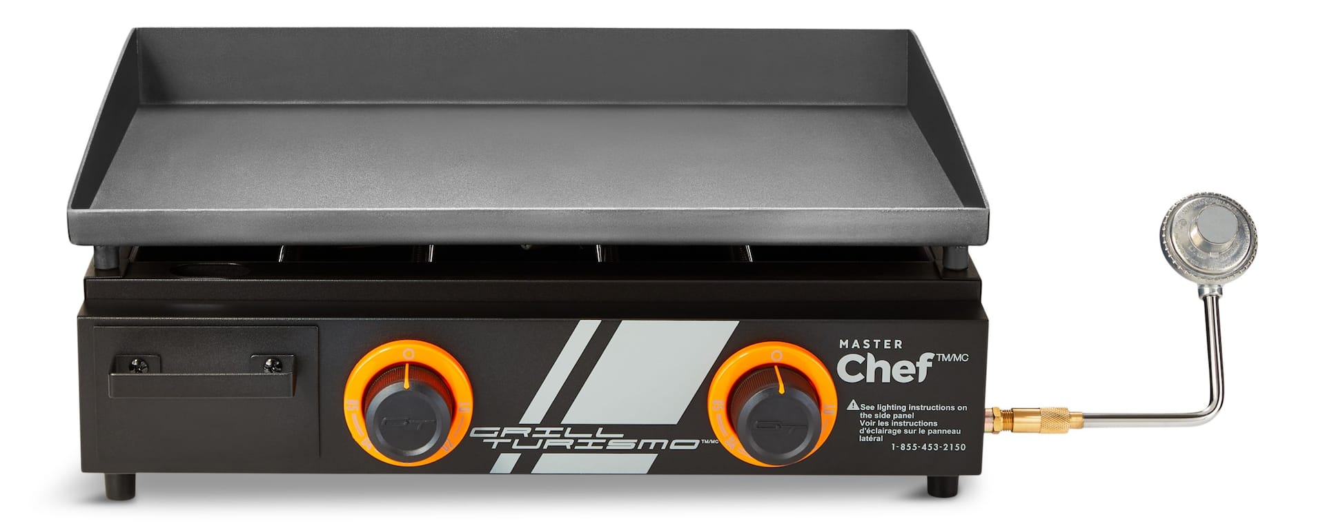 MASTER Chef Portable 2-Burner Propane Gas Steel Griddle, 22-in