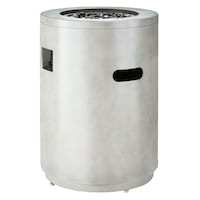 CANVAS Fairmont Gas Fire Table,  40,000 BTU, Convertible, 20-in, Faux Concrete Finish