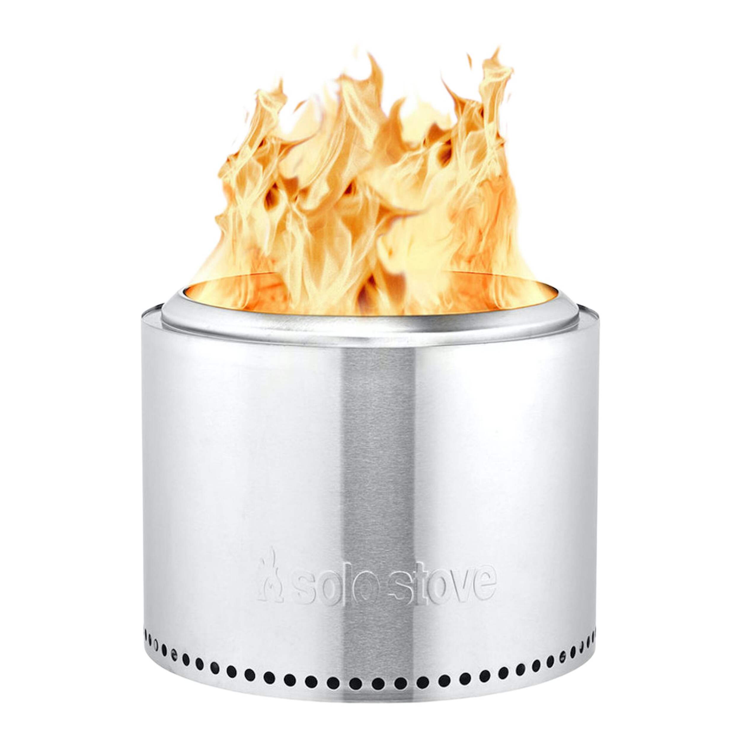 Solo Stove Stainless Steel Smokeless Bonfire Fire Pit with Removable Ash Pan, 19.5 x 14-in Front_Elevated