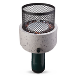 Foyer rond au gaz CANVAS Cinder pour table extérieure, 11 000 BTU Front_Elevated