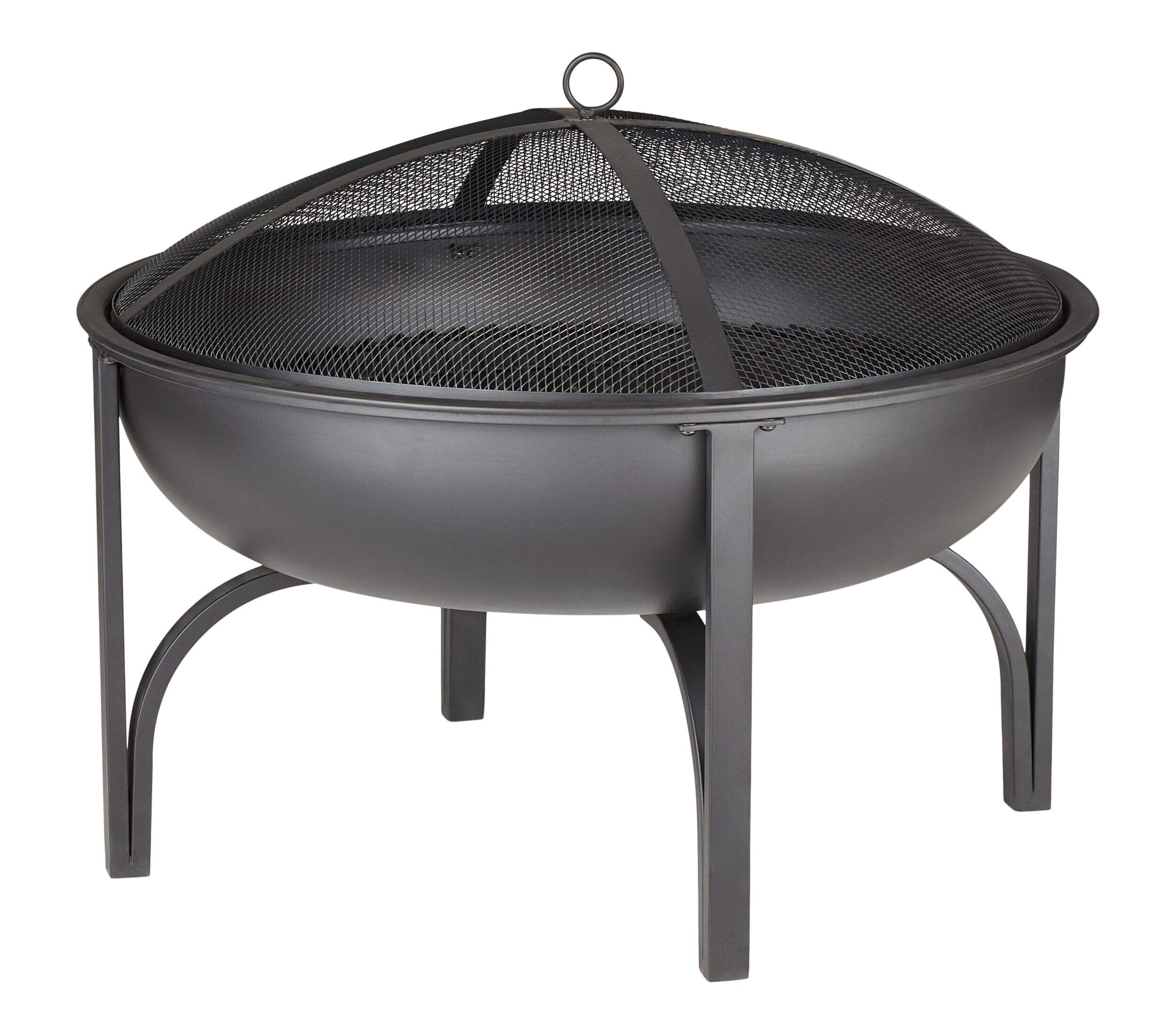 CANVAS Blairmore Outdoor Wood Burning Fire Pit, 29-in, Black Front_Three_Fourths_Angled_Left