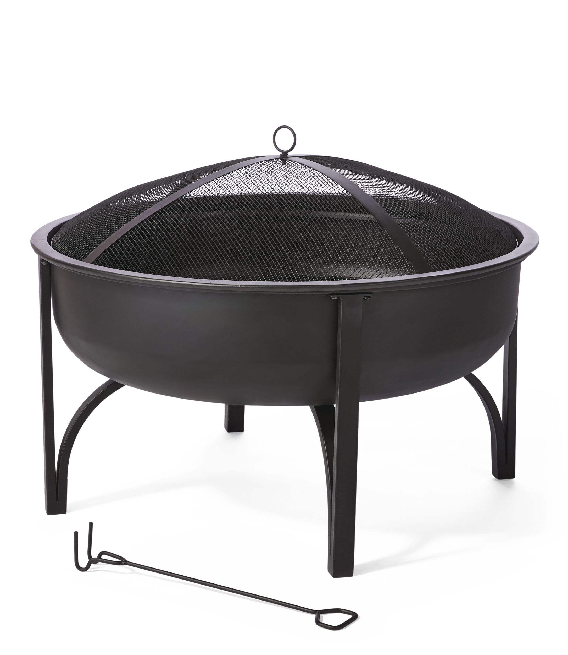 CANVAS Blairmore Outdoor Wood Burning Fire Pit, 29-in, Black Front_Angled_Left