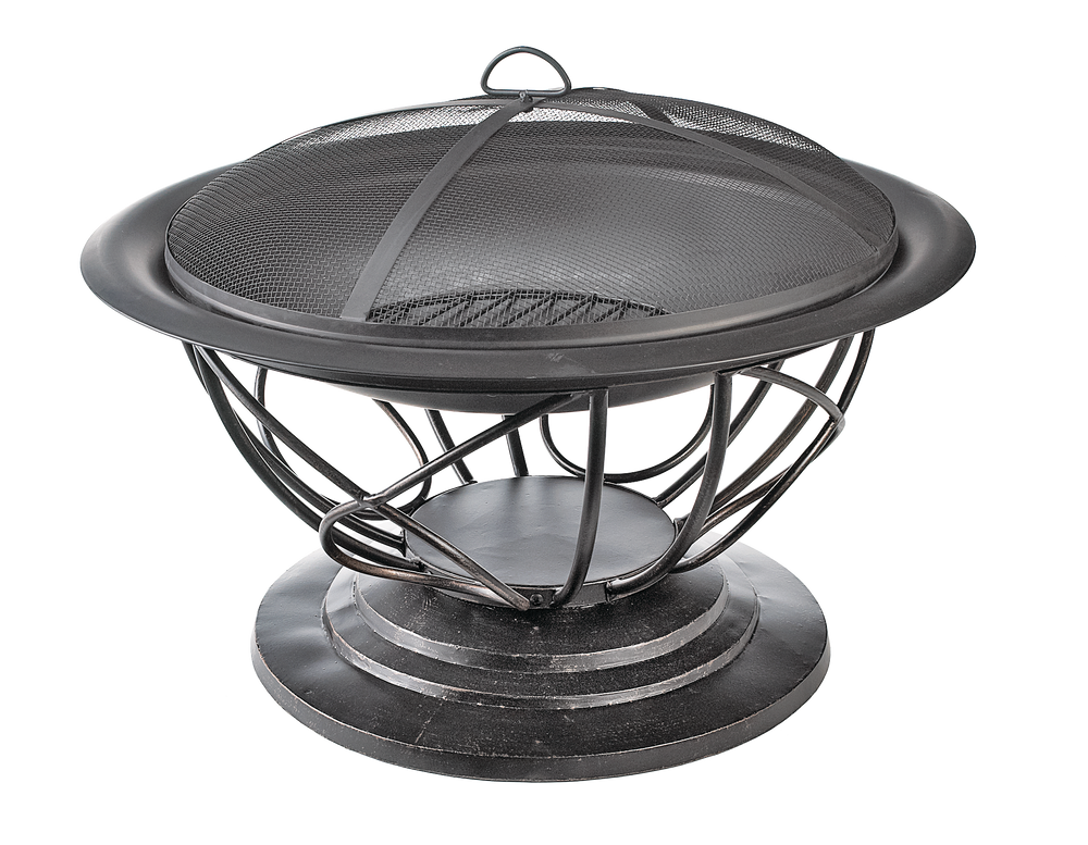 For Living Savona Round Wood Burning Outdoor Fire Bowl/Fire Pit, 29.5 x