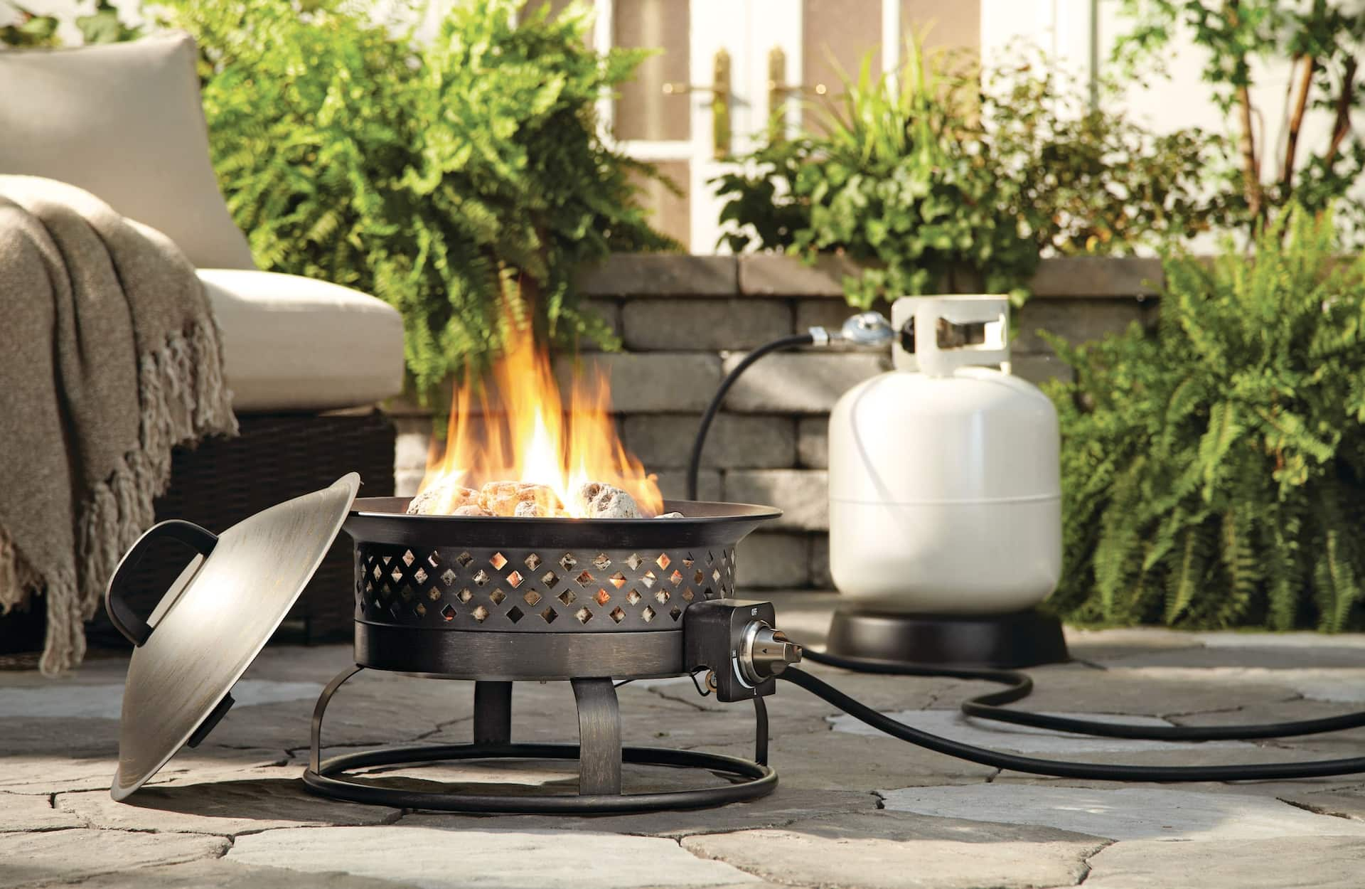 For Living Portable Propane Gas Outdoor Fire Bowl Fire Pit 54 000