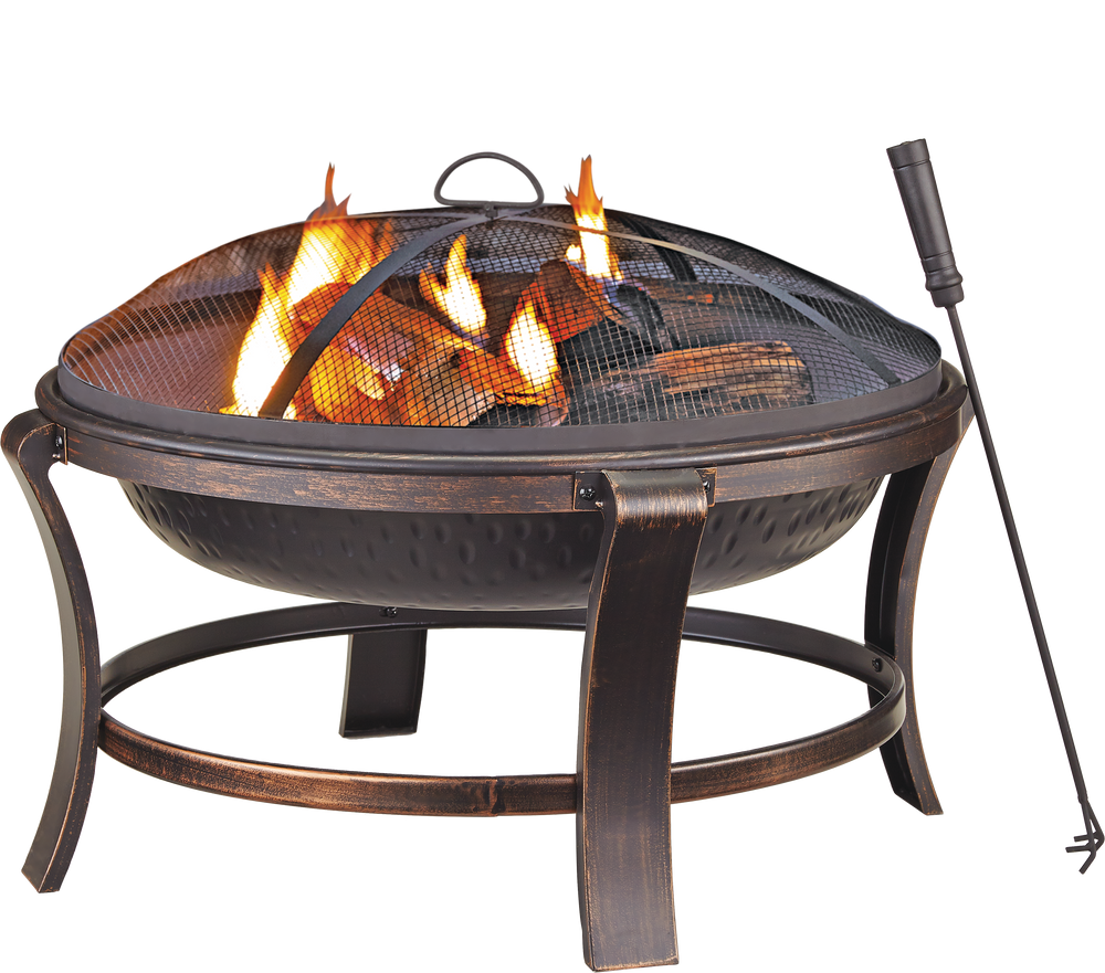 For Living Robson Steel Round Outdoor Fire Bowl/Fire Pit W/ Fireplace  Poker, 32 X 22-In | Canadian Tire