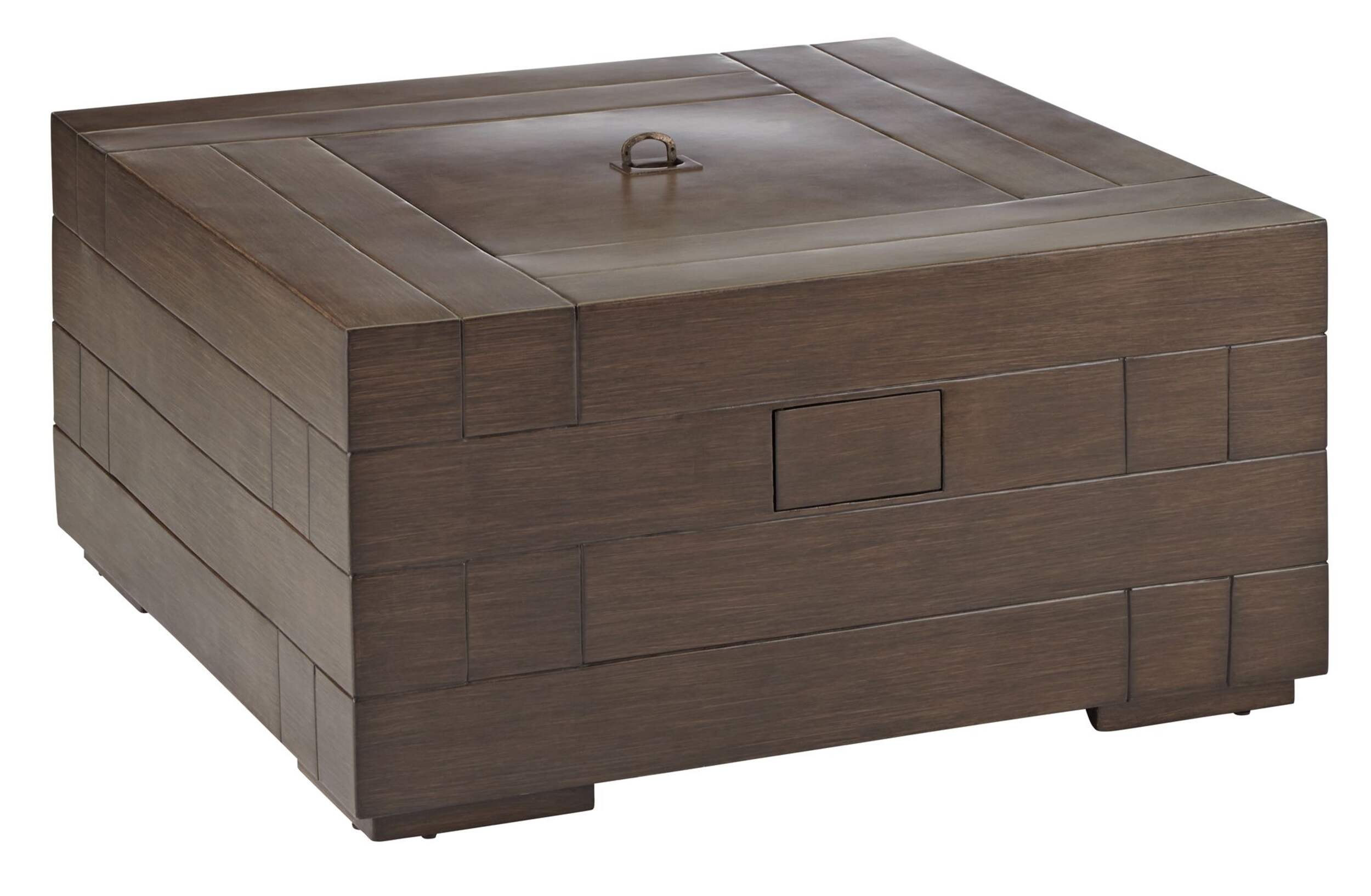 Canvas Aluminum Crestwood Gas Fire Table Front_Angled_Right