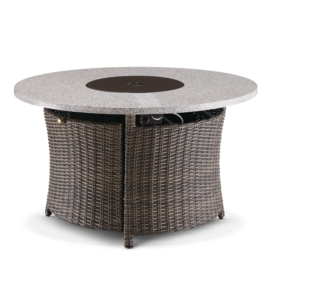 CANVAS Summerhill Round Wicker & Steel Gas Fire Table Canadian Tire