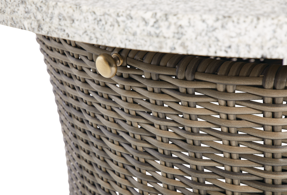 CANVAS Summerhill Round Wicker & Steel Gas Fire Table Canadian Tire