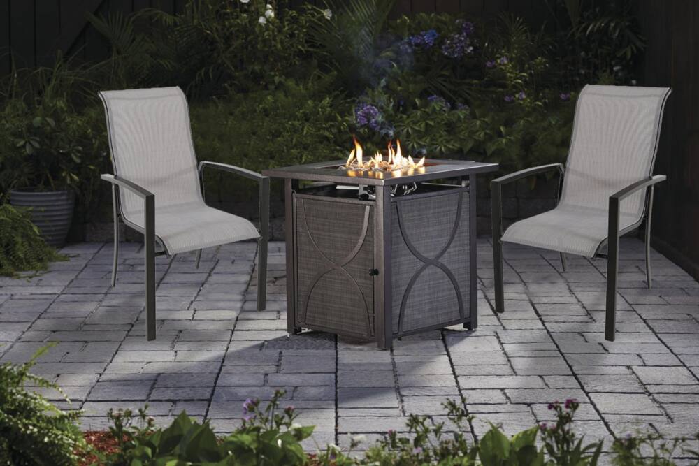 For Living Blu Square Outdoor Fire, Outdoor Fire Pit Table Canadian Tire